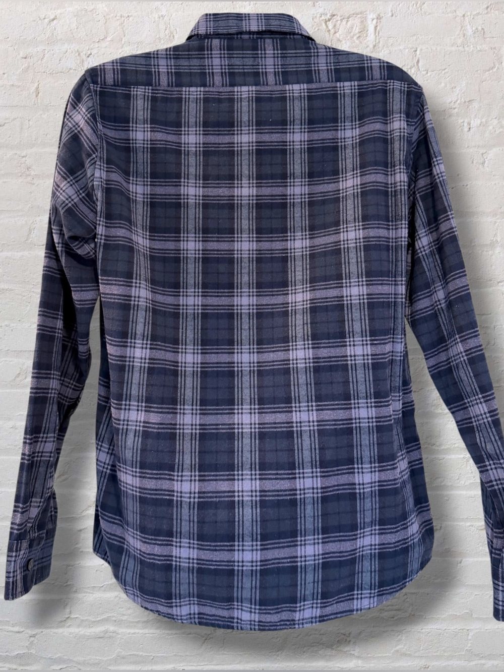 Slate & Stone Plaid Shirt Men’s XL Navy Slim Fit Flannel Button Down - Picture 4 of 11